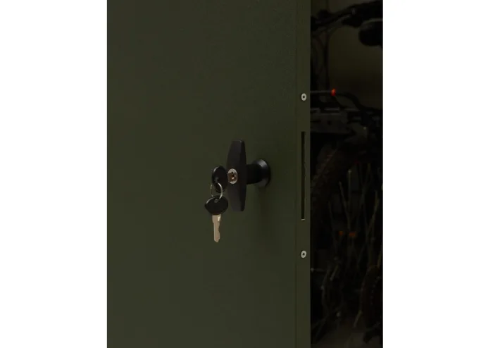 Premium Metall Fahrradgarage für 2 Fahrräder - VeloSafe 2 -  Anthrazit – Bild 5