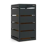 Mülltonnenbox 1er 120L - Stahl Verzinkt - Mülltonnenverkleidung Metall QBOX