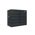 Mülltonnenbox 2er 240L Metall - QBOX - in verschiedenen Farben