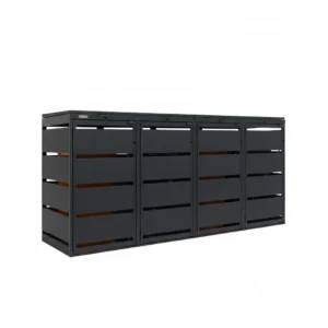 mülltonnenbox 4er 120L anthrazit