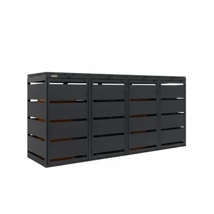 mülltonnenbox 4er 120L anthrazit