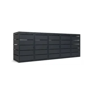 Mülltonnenbox 5er 240L Metall - QBOX - in verschiedenen Farben