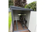 Premium Metall Fahrradgarage für 2 Fahrräder - VeloSafe 2 -  Anthrazit – Bild 10