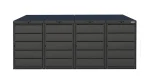 Mülltonnenbox aus Stahl - QBOX 4er 240 L