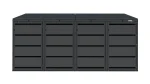 Mülltonnenbox aus Stahl – QBOX 4er 120 L