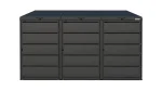 Mülltonnenbox aus Stahl - QBOX 3er 240 L