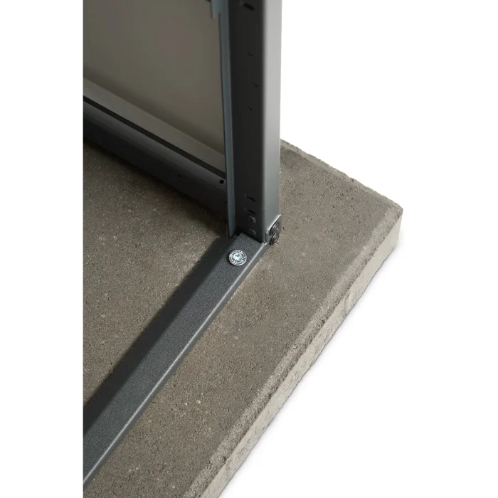 Mülltonnenbox 4er 240L - Stahl Verzinkt - Mülltonnenverkleidung Metall QBOX – Bild 8