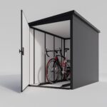 Metall Fahrradgarage für 2 Fahrräder & E-Bikes - VeloSafe 2 - Schwarz