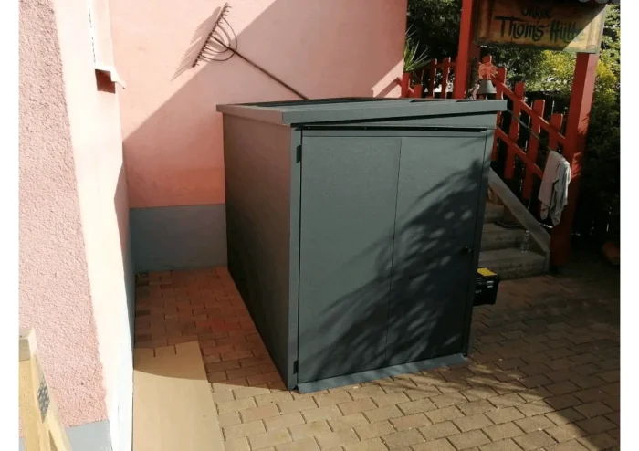 Fahrradgarage für 2 Fahrräder aus Stahl - Anthrazit - VeloSafe 2 – Bild 9