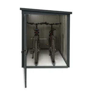 Metall Fahrradgarage für 2 Fahrräder & E-Bikes - VeloSafe 2 - Anthrazit – Bild 4