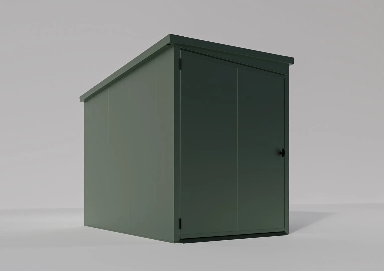 DOMEK_ROWER_6020_1 Premium Metall Fahrradgarage für 2 Fahrräder - VeloSafe 2 - Chromoxidgrün – Bild 3