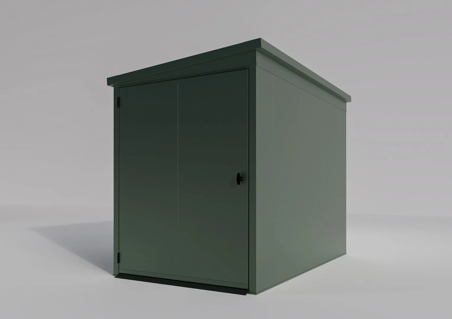 DOMEK_ROWER_6020_2 Premium Metall Fahrradgarage für 2 Fahrräder - VeloSafe 2 - Chromoxidgrün – Bild 4