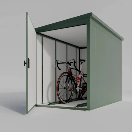 metall fahrradgarage grün