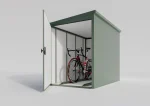 Premium Metall Fahrradgarage für 2 Fahrräder - VeloSafe 2 - Chromoxidgrün