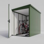 Metall Fahrradgarage für 2 Fahrräder & E-Bikes - VeloSafe 2 - Grün