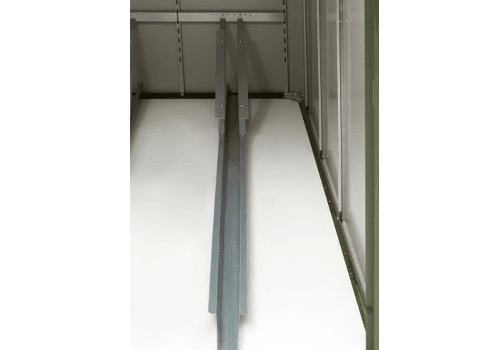 Premium Metall Fahrradgarage für 2 Fahrräder - VeloSafe 2 - Chromoxidgrün – Bild 6