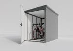 Premium Metall Fahrradgarage für 2 Fahrräder - VeloSafe 2 - Silber