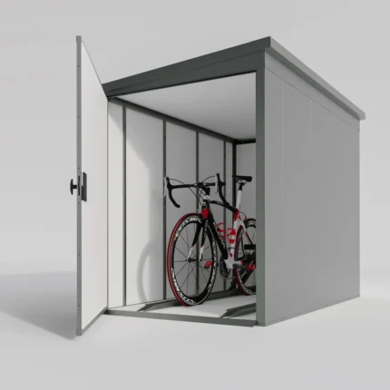 fhrradgarage für 2 fahrräder silber