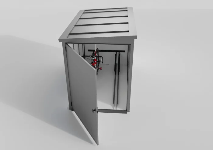 Fahrradgarage für 2 Fahrräder aus Stahl - Silber - VeloSafe 2 – Bild 2