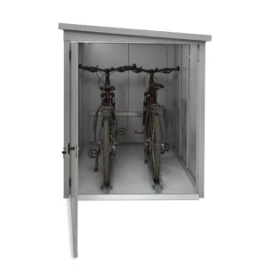 Metall Fahrradgarage für 2 Fahrräder & E-Bikes - VeloSafe 2 - Silber – Bild 4
