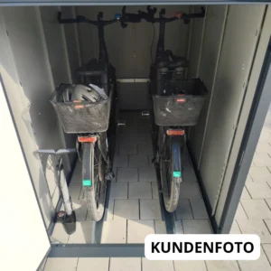 Metall Fahrradgarage für 2 Fahrräder & E-Bikes - VeloSafe 2 - Anthrazit – Bild 13