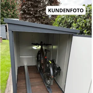 Metall Fahrradgarage für 2 Fahrräder & E-Bikes - VeloSafe 2 - Anthrazit – Bild 14