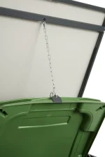 Mülltonnenbox Metall - QBOX 2er 120 L - Gold Oak – Bild 5