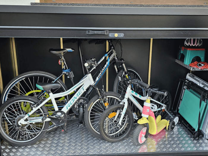 4er Fahrradbox - VeloSafe Max - Fahrradgarage - Anthrazit – Bild 4