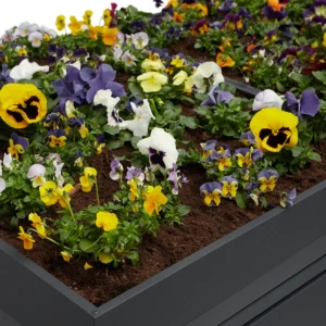 Mülltonnenbox mit Pflanzdach 6er 120L  - Metall - QBOX Flower – Bild 2