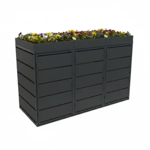 mülltonnenbox mit pflanzdach 3er 240l