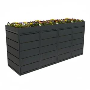 mülltonnenbox mit pflanzdach 4er 240l