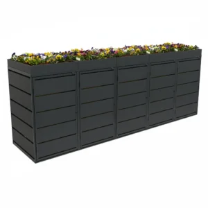 mülltonnenbox mit pflanzdach 5er 240l