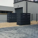 Mülltonnenbox 1er 120L Metall - QBOX - in verschiedenen Farben – Bild 4