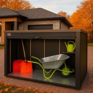 Metall Fahrradbox - XXL Gartenbox H135 für Garten – Anthrazit – Bild 5