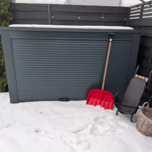 Metall Fahrradbox - XXL Gartenbox H135 für Garten – Anthrazit – Bild 2