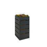 Mülltonnenbox 120 L mit Pflanzdach 1er - QBOX Flower - Mülltonnenverkleidung bepflanzbar