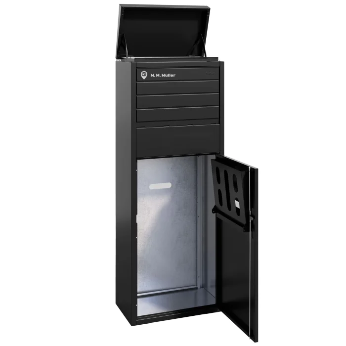 Metall-Paketbox XL Deluxe  für Zuhause mit Gravur – Schwarz – Bild 5