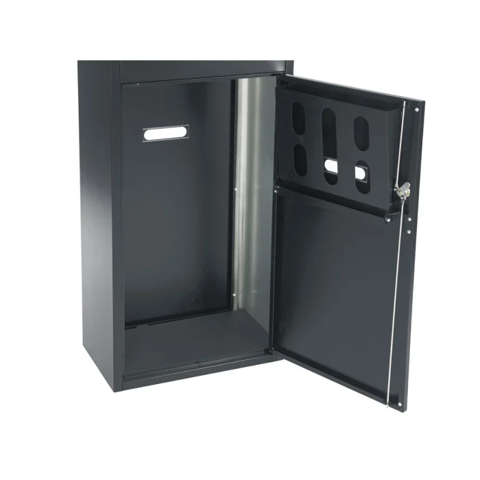 Metall-Paketbox XL Deluxe  für Zuhause mit Gravur – Schwarz – Bild 6