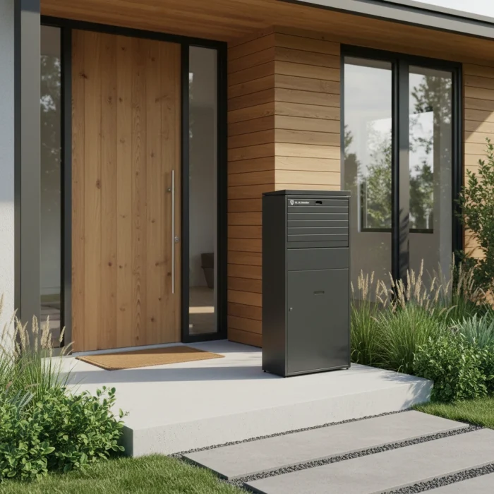 Metall-Paketbox XXL Deluxe für Zuhause mit Gravur – Schwarz – Bild 3