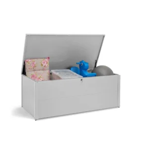 Metall Gartenbox - Aufbewahrungsbox - Silber – Bild 2