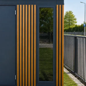 Gerätehaus Toolshed EDGE - 2,36 x 1,36 m - Anthrazit mit Lamellen – Bild 6
