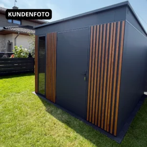 Gerätehaus Toolshed Premium - 2,86 x 2,86 m - mit Lamellen – Bild 4