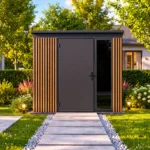 Gerätehaus Toolshed EDGE - 2,36 x 1,36 m - Anthrazit mit Lamellen