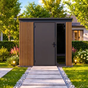 Gerätehaus Toolshed EDGE - 2,36 x 1,36 m - Anthrazit mit Lamellen