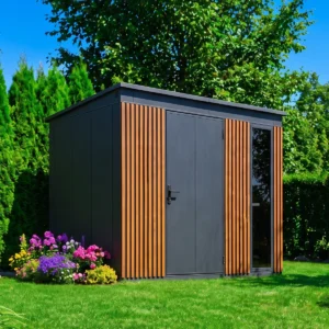 Gerätehaus Toolshed Premium - 2,86 x 2,86 m - mit Lamellen – Bild 5