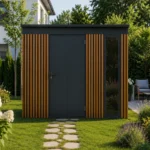 Gerätehaus Toolshed Premium - 2,86 x 2,86 m - mit Lamellen